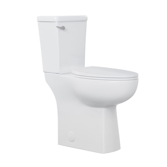 Classe Extra Tall Two-Piece 12" Rough-in 1.28 GPF Elongated Toilet – 21" Bowl Height – Glossy White