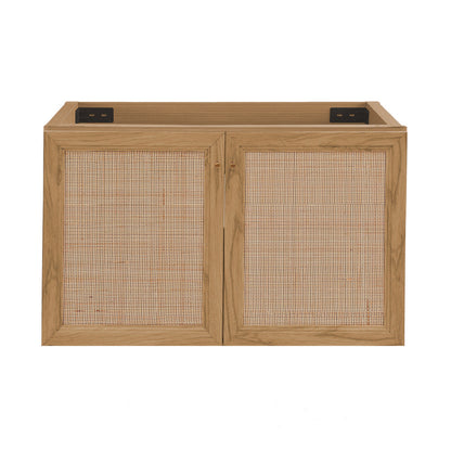 Classe 36" Wall-Mounted Bathroom Vanity in Oak-Cabinet Only