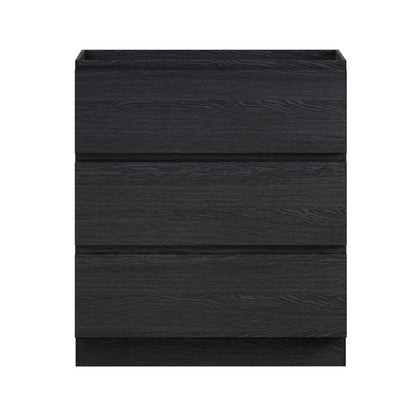 Liberte 30" Freestanding Bathroom Vanity Cabinet without Top in Black Oak