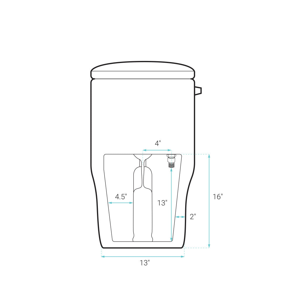 Sublime One-Piece Elongated Left Side Flush Handle Toilet in Bisque 1.28 gpf
