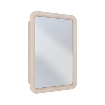Plaisir 18 x 27 Recessed/Wall Mount Medicine Cabinet with Mirror in White Oak
