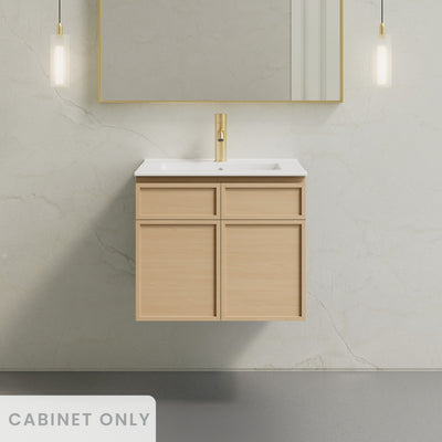 St. Tropez 24" Wall-Mounted Bathroom Vanity Cabinet without Top in Natural Oak