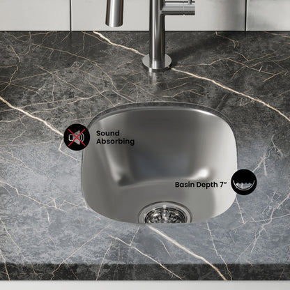 Toulouse 13 x 15 Stainless Steel Single Basin Undermount Kitchen Sink