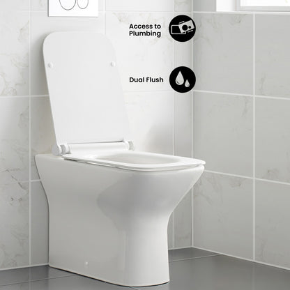 Carre Back-To-Wall Square Toilet Bowl