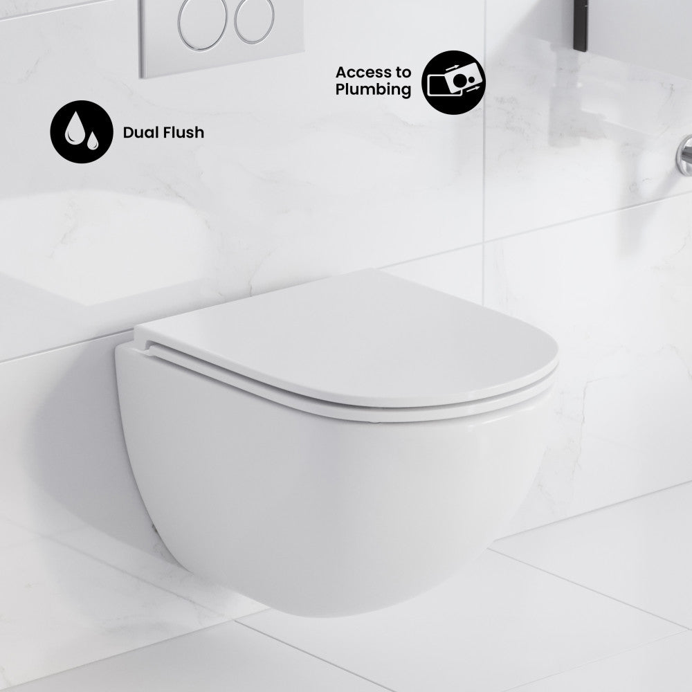 St. Tropez Wall Hung Toilet Bundle (SM-WT449, SM-WC424, SM-WC001C)