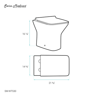 Carre Back-To-Wall Square Toilet Bowl