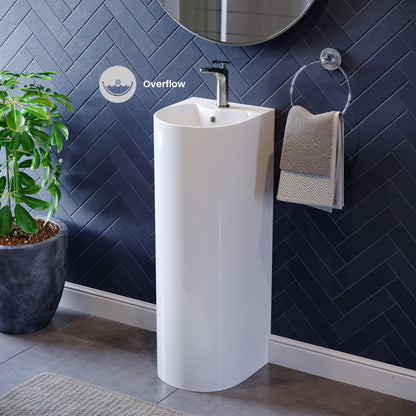 Sublime Rounded Basin Pedestal sink