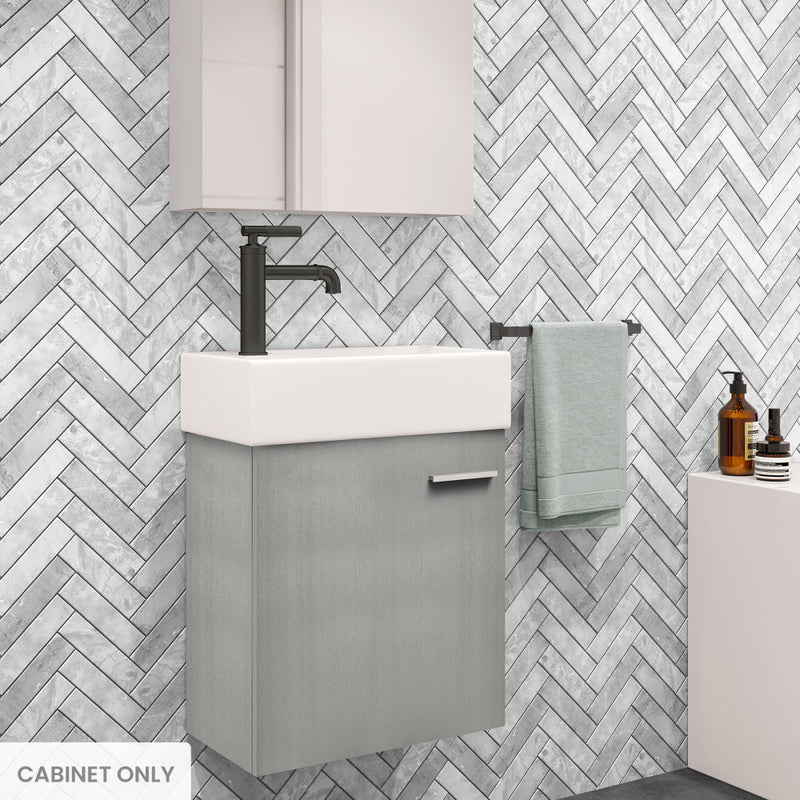 Colmer 18" Wall-Mounted Bathroom Vanity in Brushed Grey- Cabinet