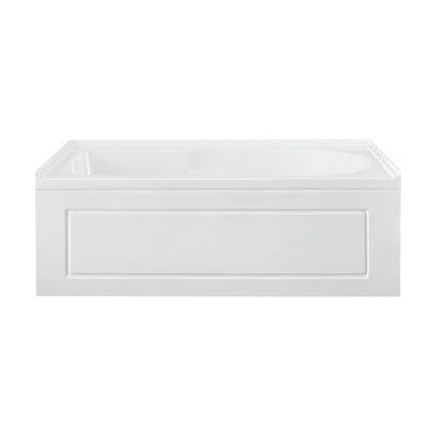 Concorde 60" x 30" Left-Hand Drain Alcove Bathtub with Apron and Armrest