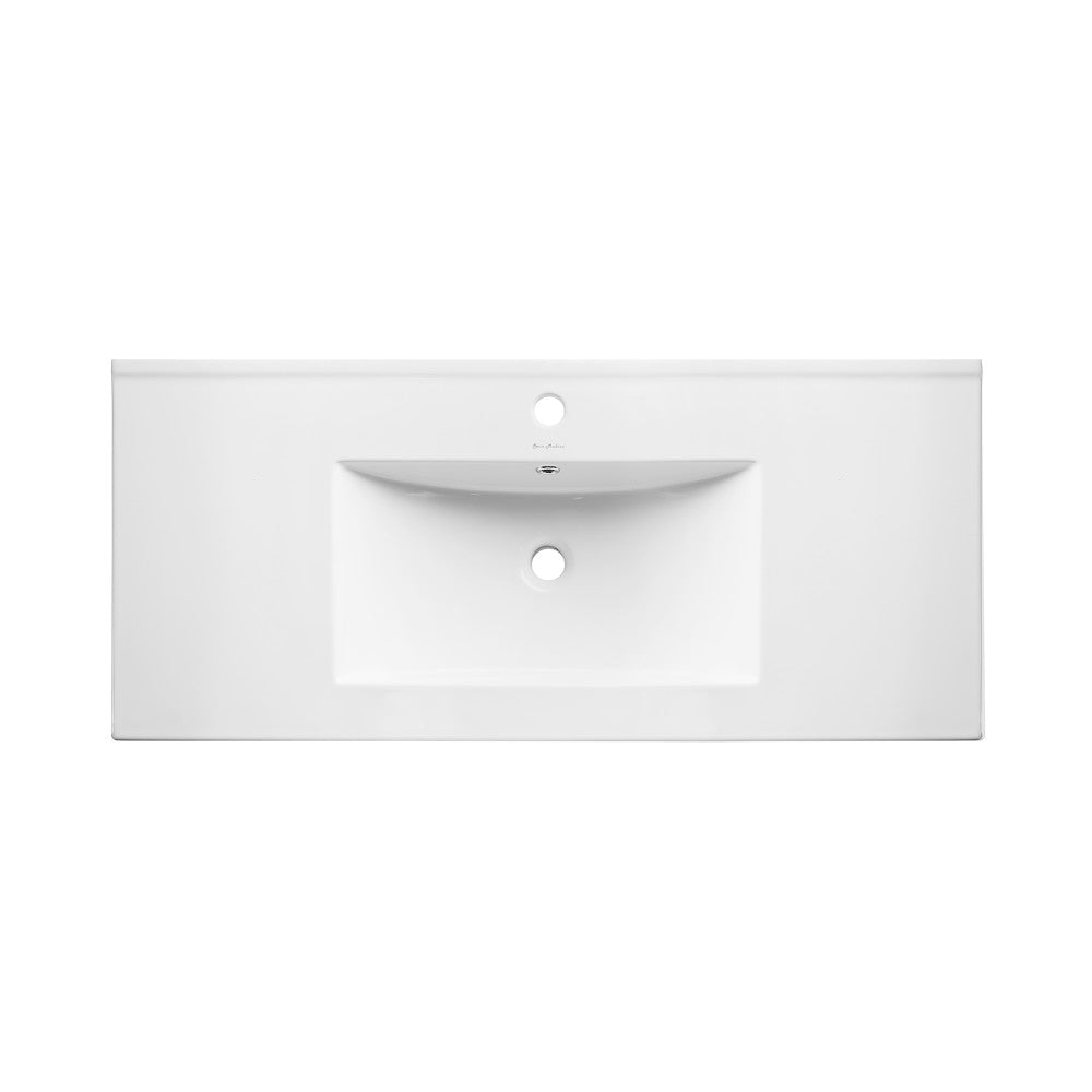 Pierre 36" Open Shelf Gold Frame Wall-Mounted Bathroom Vanity with Sink Top