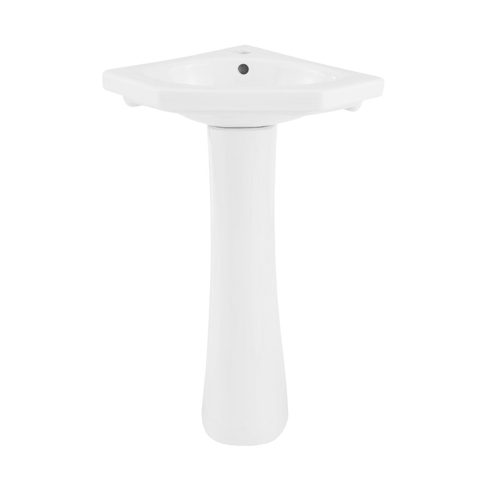 St.Tropez Corner Two-Piece Pedestal Sink