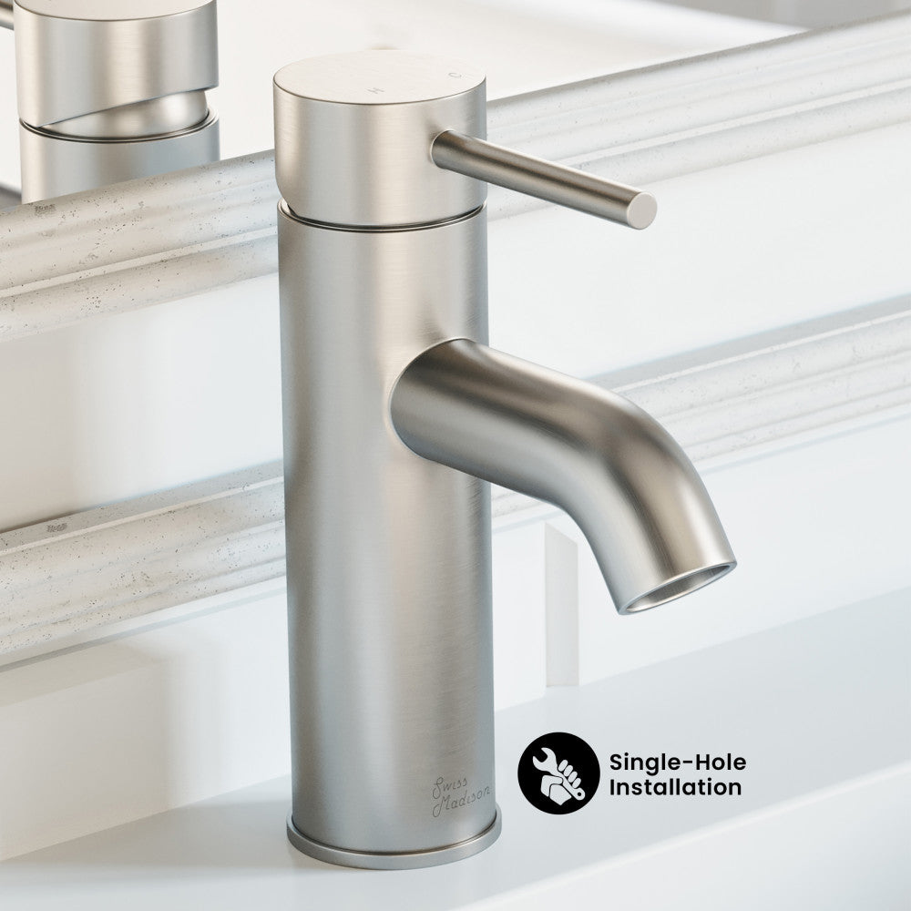 Ivy Single Hole, Single-Handle, Bathroom Faucet in Brushed Nickel
