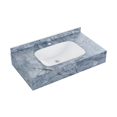 Avancer 36'' Wall Mount Sink In Blue Celeste