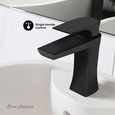 Monaco Single Hole, Single-Handle, Bathroom Faucet in Matte Black