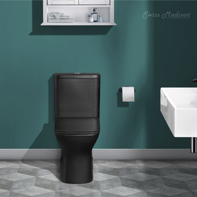 Carre One Piece Square Toilet Dual Flush 1.1/1.6 gpf with 10" Rough-In, Matte Black