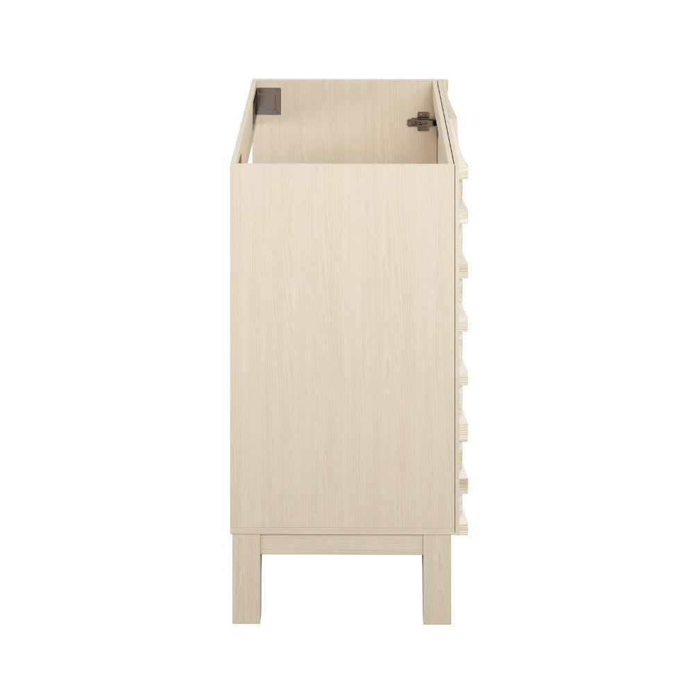 Cascade 30" Freestanding Bathroom Vanity Cabinet without Top in White Oak