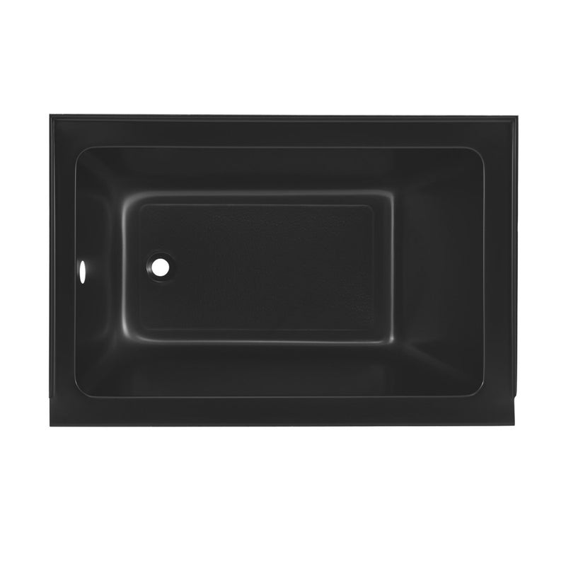 Voltaire 48" x 32" Left-Hand Drain Alcove Bathtub in Matte Black