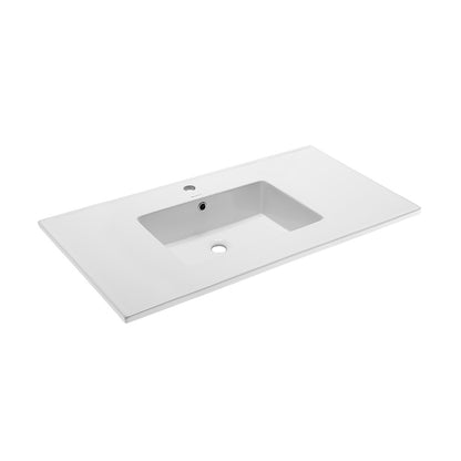 Voltaire 37 Vanity Top Sink with Single Faucet Hole