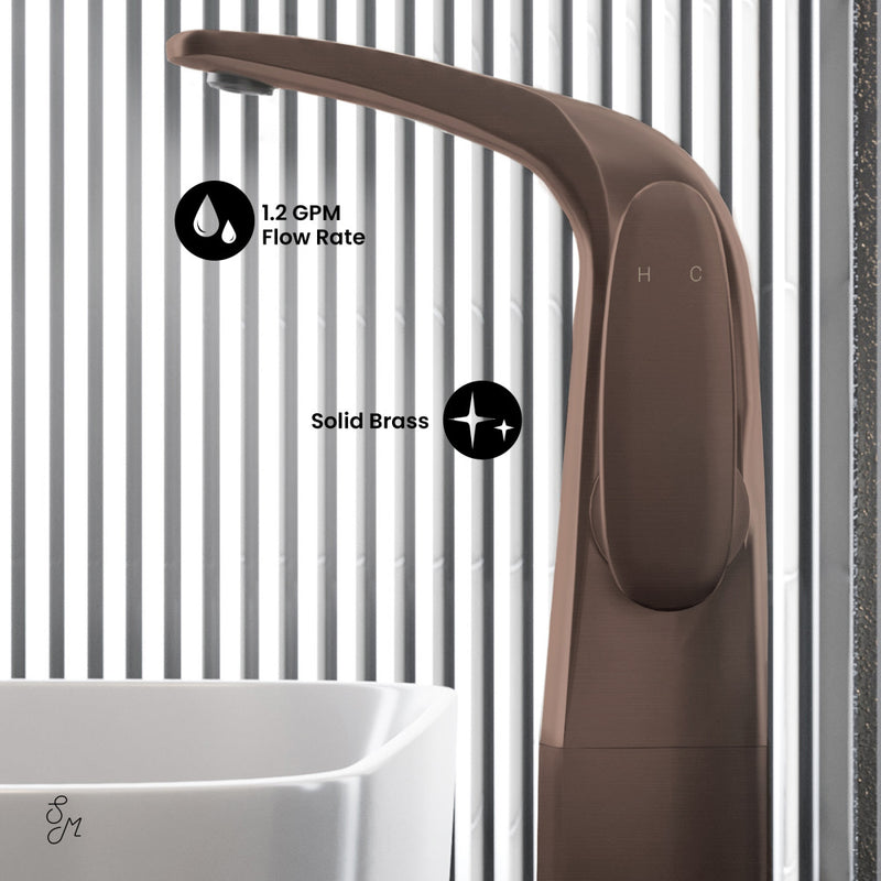 Chateau Single Hole, Single-Handle, High Arc Bathroom Faucet in Oil Rubbed Bronze