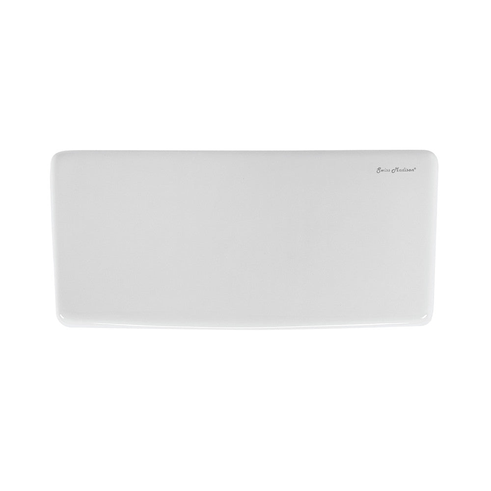 White rectangular toilet tank lid replacement part for Daxton toilet model.