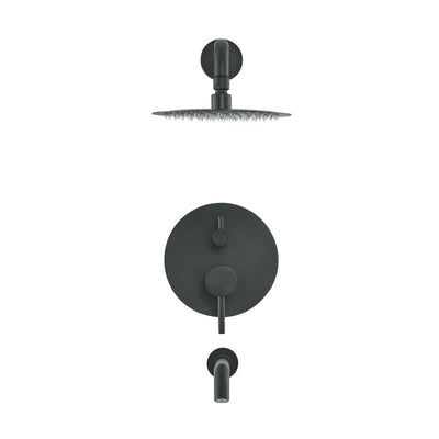 Ivy Single-Handle 1-Spray Tub and Shower Faucet in Matte Black (Valve Included)