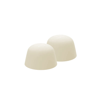 Bisque Chateau bolt cover caps, smooth rounded replacement parts for toilets, set of two.