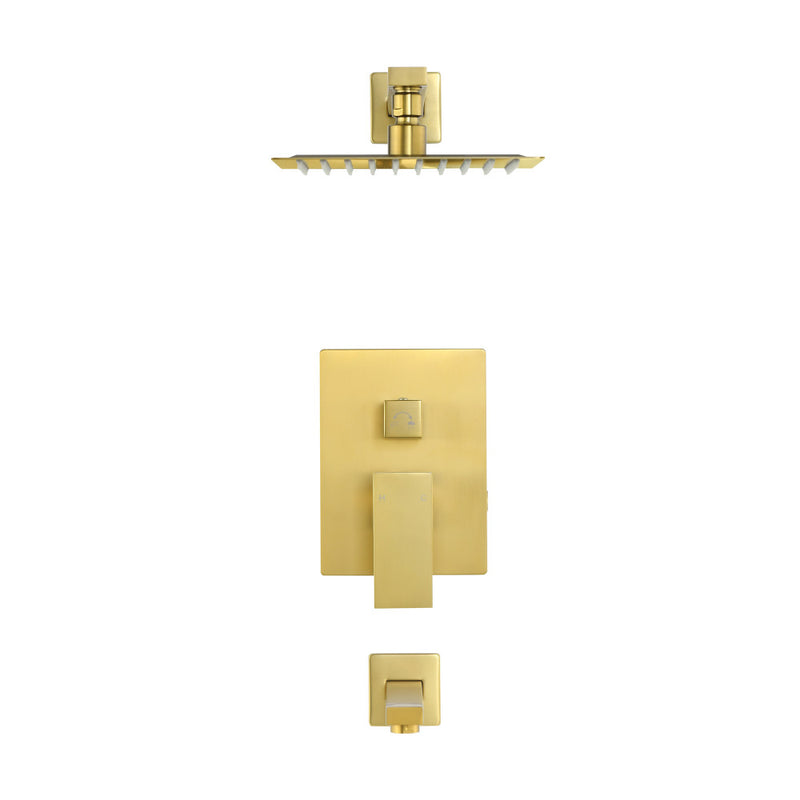 Concorde Single-Handle 1-Spray Tub and Shower Faucet in Brushed Gold (Valve Included)