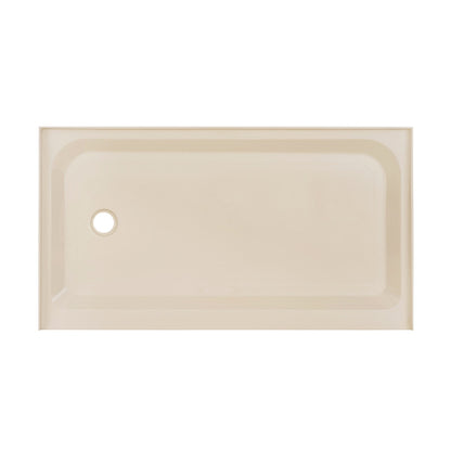 Voltaire 60" x 36" Single-Threshold, Left-Hand Drain, Shower Base in Biscuit