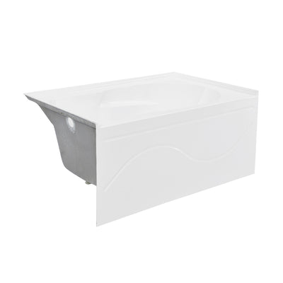 Ivy 54'' x 32" Bathtub with Apron Left Hand Drain in White