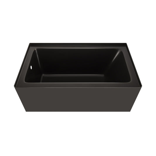 Voltaire 54 x 30 Skirted Left Drain Soaking Apron Bathtub in Glossy Black