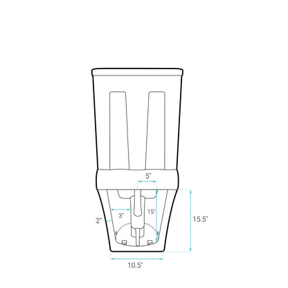 Rivoli Two-Piece Square Toilet Dual-Flush 1.1/1.6 gpf