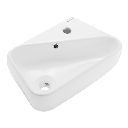 Plaisir 18 x 11 Ceramic Wall Hung Sink with Right Side Faucet Mount