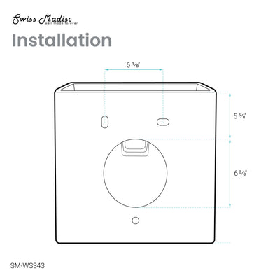 Pur 16.5" Square Wall-Mount Bathroom Sink