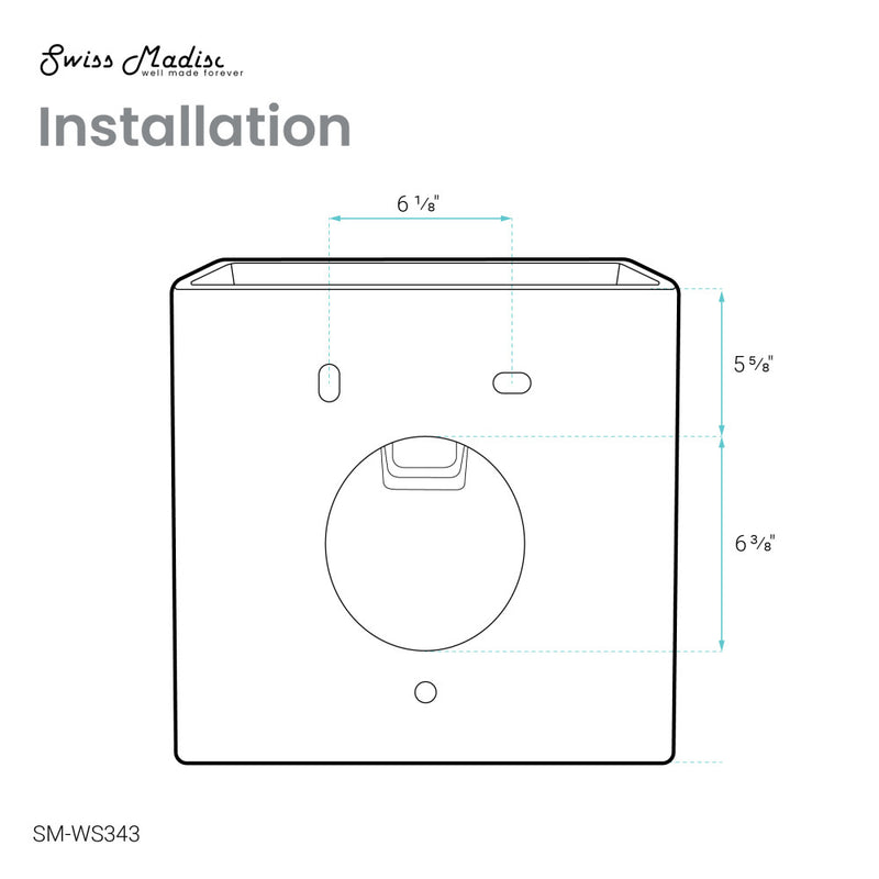 Pur 16.5" Square Wall-Mount Bathroom Sink