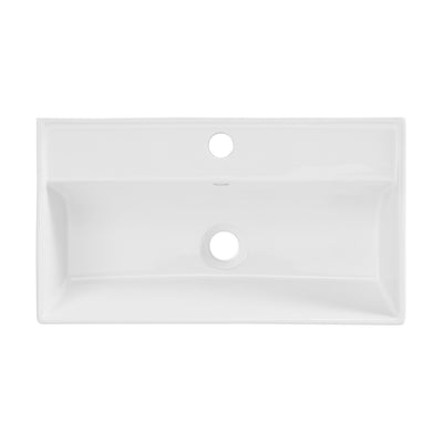 Claire 22" Wall-Mount Bathroom Sink with Silver Towel Bar