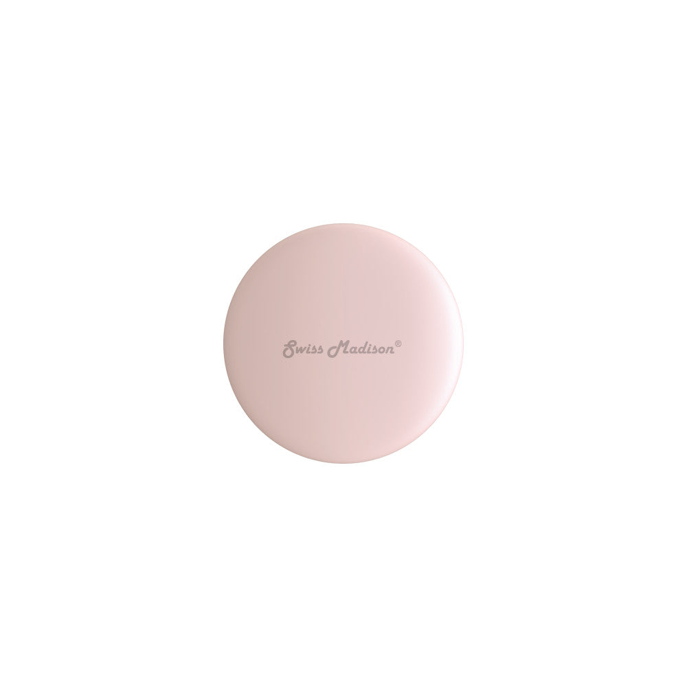 Ceramic Bathroom Sink Non-Overflow Pop Up Drain in Matte Pink