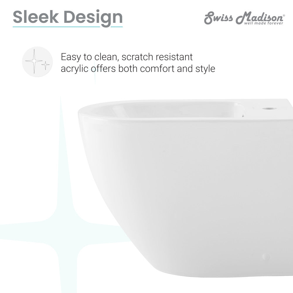 St. Tropez Floor Mount Classic Bidet in Glossy White – Swiss