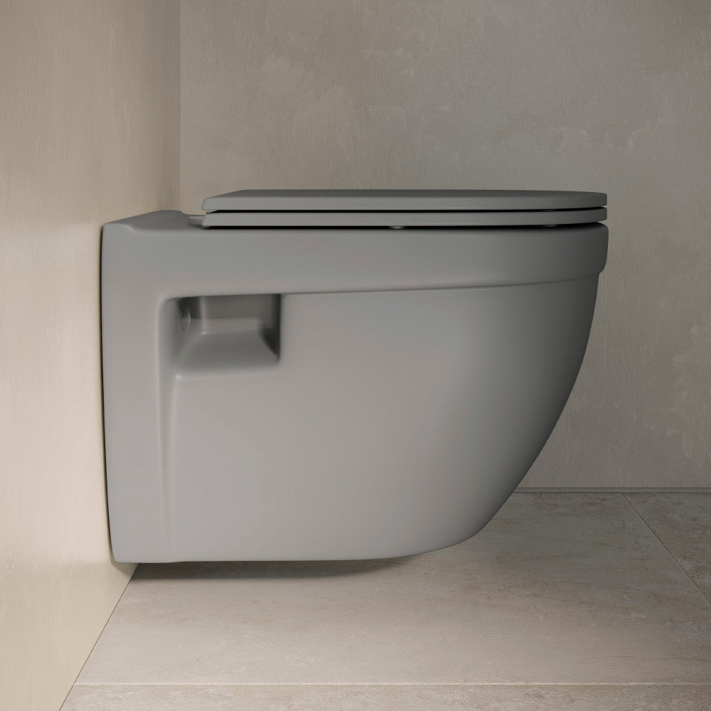 Ivy Wall-Hung Toilet Bowl Only in Matte Gray