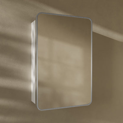 Pierre 20 x 30 Rectangle Recessed/Wall Mount Medicine Cabinet with Mirror in Polished Chrome