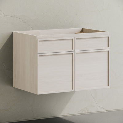 St. Tropez 30" Wall-Mounted Bathroom Vanity Cabinet without Top in White Oak
