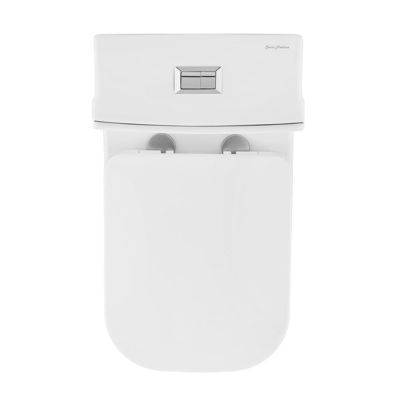 Concorde One-Piece 14" Rough-in 1.1/1.6 GPF Dual Top Flush Square Toilet in Glossy White