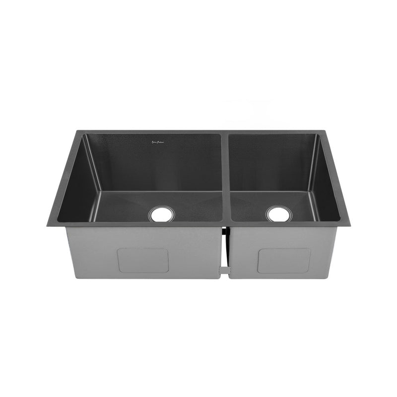 Rivage 33 x 20 Stainless Steel, Dual Basin, Undermount Kitchen Sink in Black