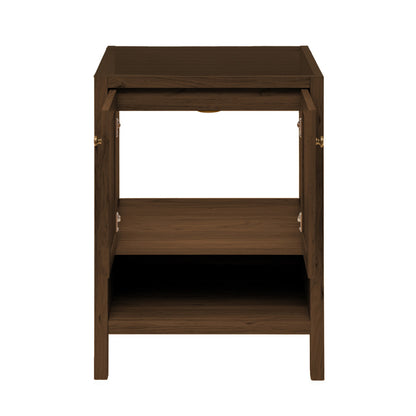 Chateau 24" Freestanding Bathroom Vanity Cabinet without Top in Brown Oak