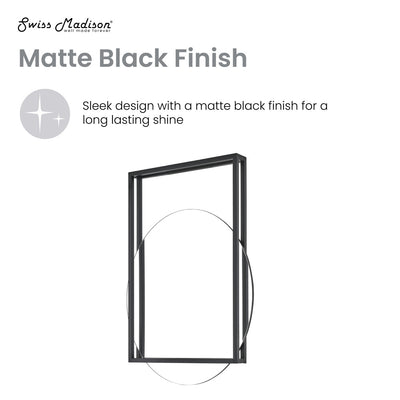 Pierre 35.5" Vanity Mirror in Matte Black