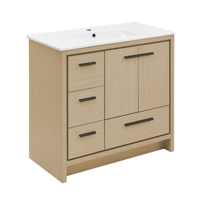 Virage 36" Freestanding, Bathroom Vanity in Oak