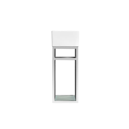 Pierre 19.5 Single, Open Shelf, Chrome Metal Frame Bathroom Vanity