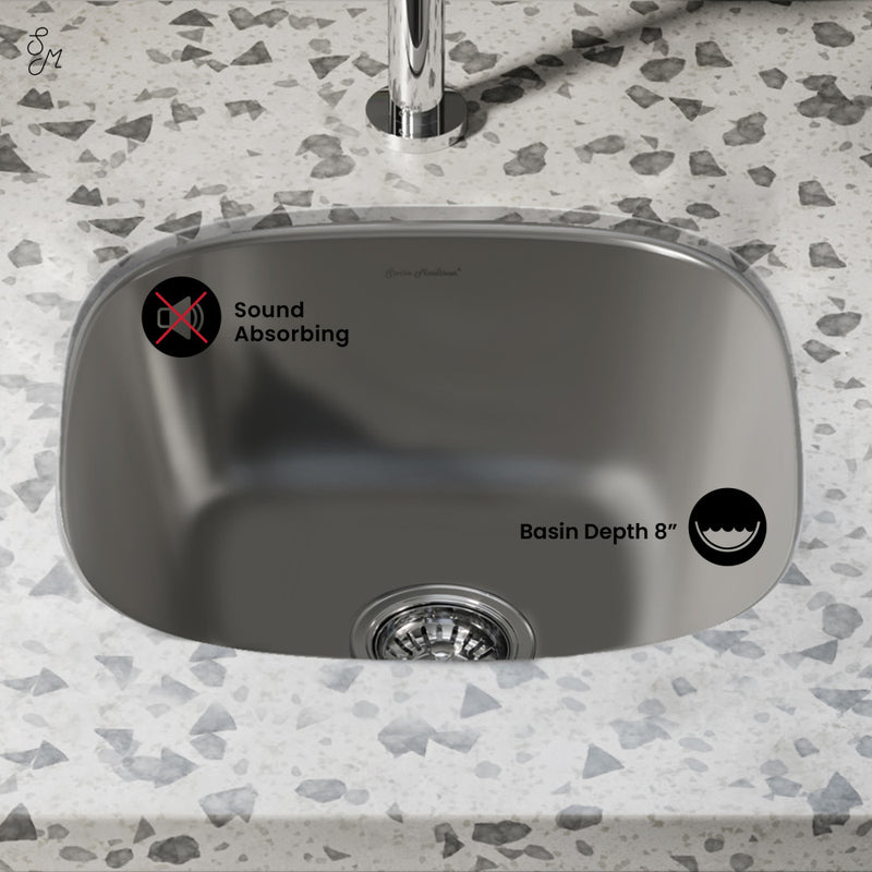 Toulouse 16 x 16 Stainless Steel, Single Basin, Undermount Kitchen Sink