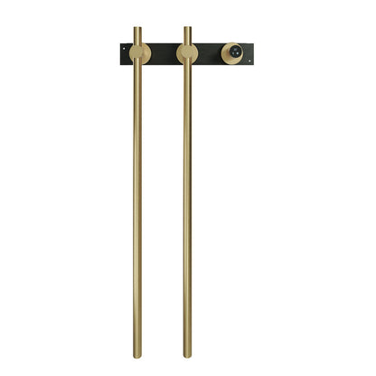 Monaco 2-Bar Electric Towel Warmer with Timer in Brushed Gold