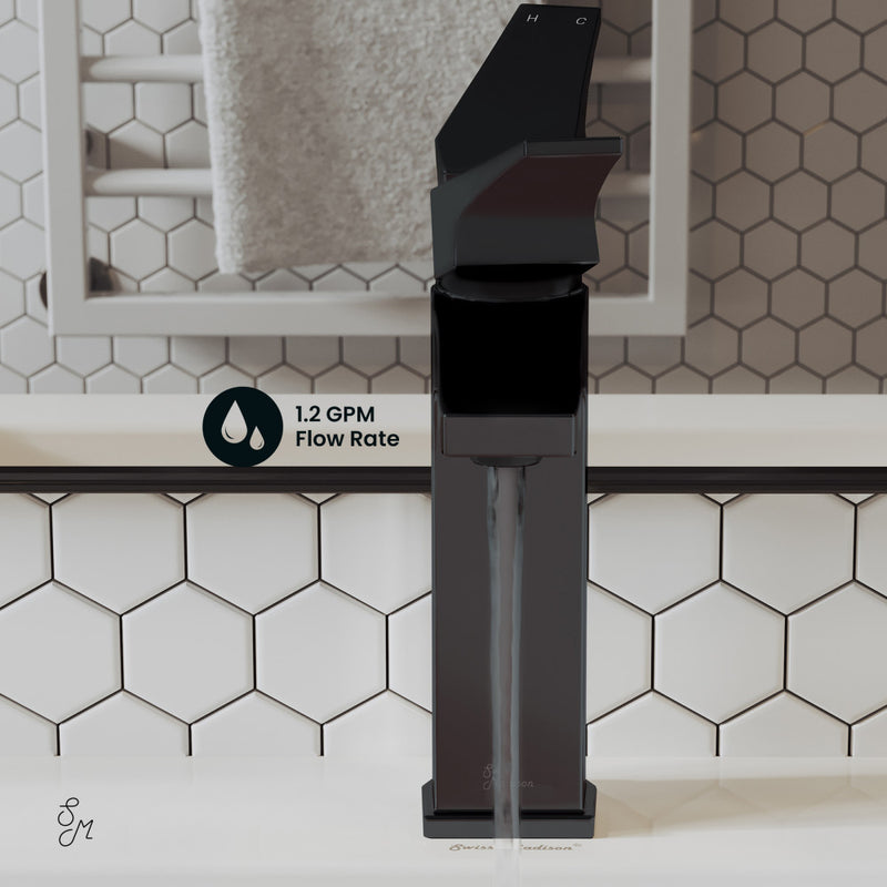 Voltaire Single Hole, Single-Handle, Bathroom Faucet in Matte Black