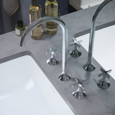 Daxton 8 in. Widespread, Cross Handle, Bathroom Faucet in Chrome